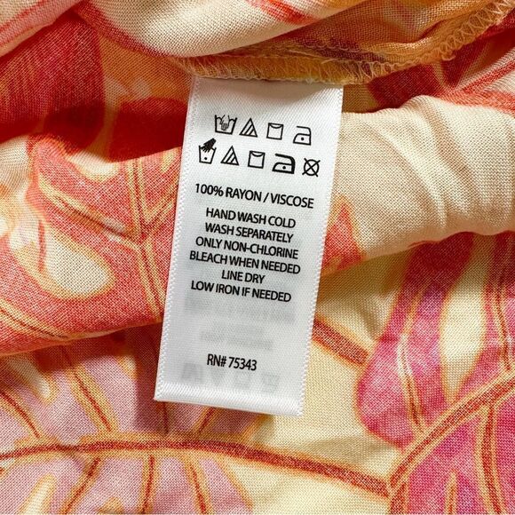 Haute Hippie Size S Tropical Floral Bohemian Peasant Style Blouse With Tassels - Picture 11 of 14